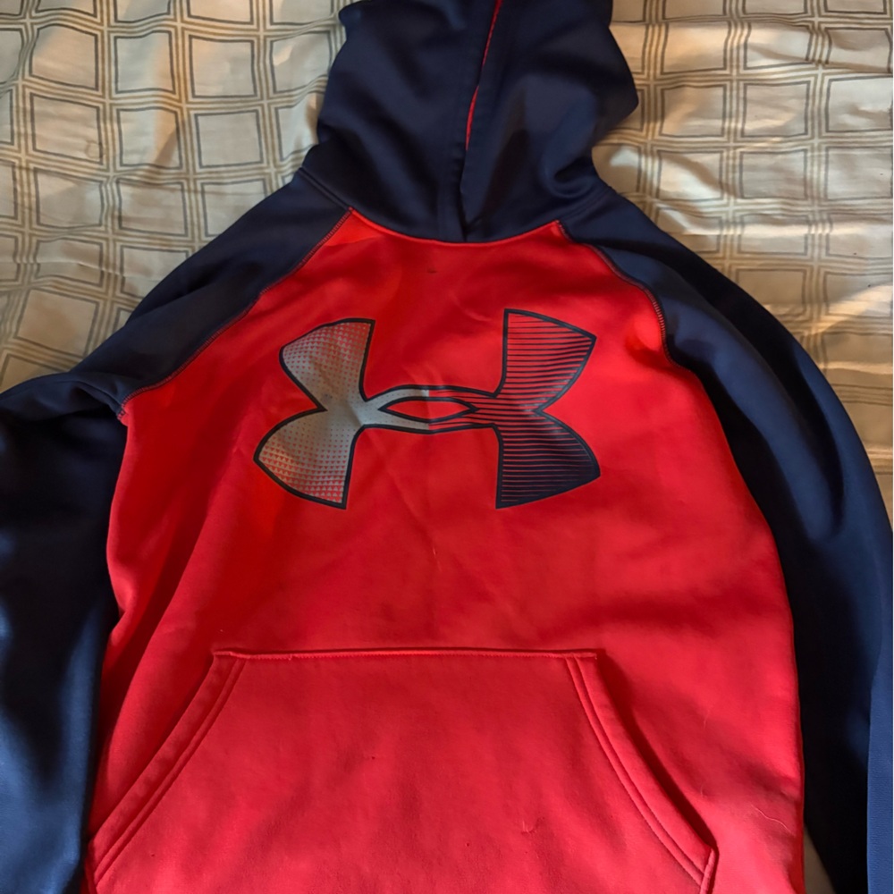 Under Armour Red and Navy Hoodie